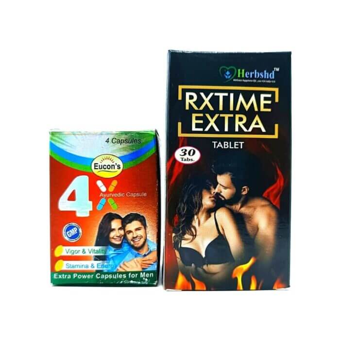 4X Capsule & Rx Time Extra Tablet Combo For Energy