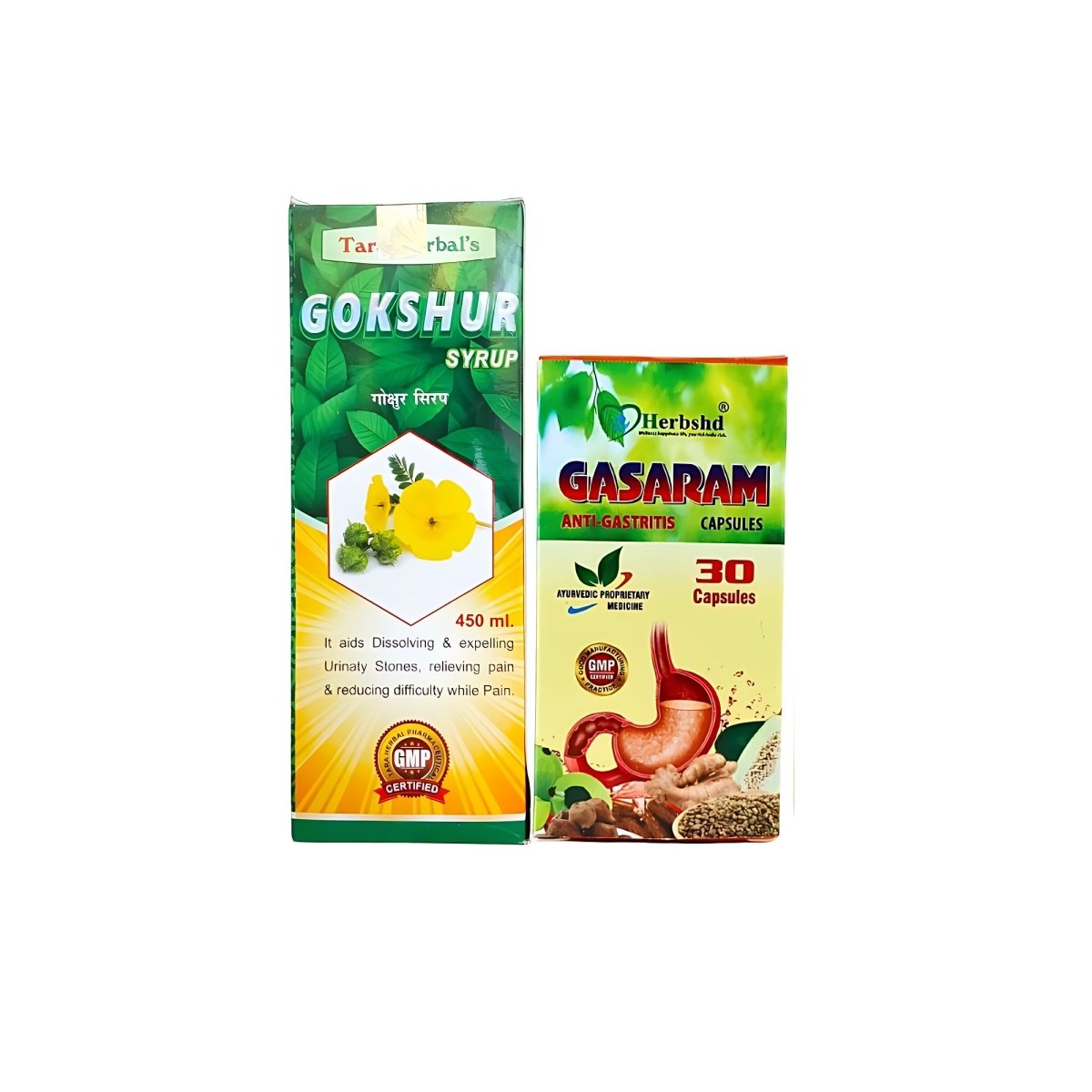 Ayruvedic GOKSHUR SYRUP AND GASARAM CAPSULE (COMBO PACK)
