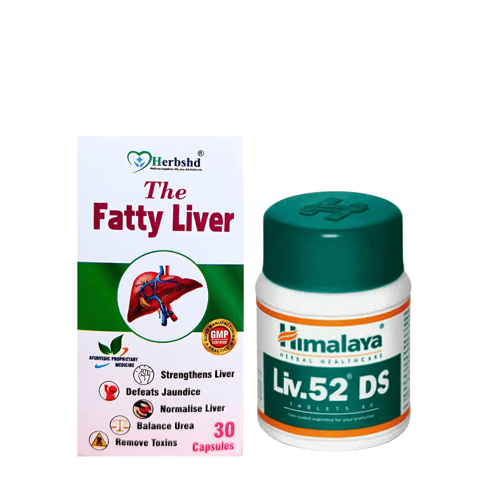 Buy Himalaya Liv.52 DS Tablets & The Fatty Liver Capsule ( Combo Pack )