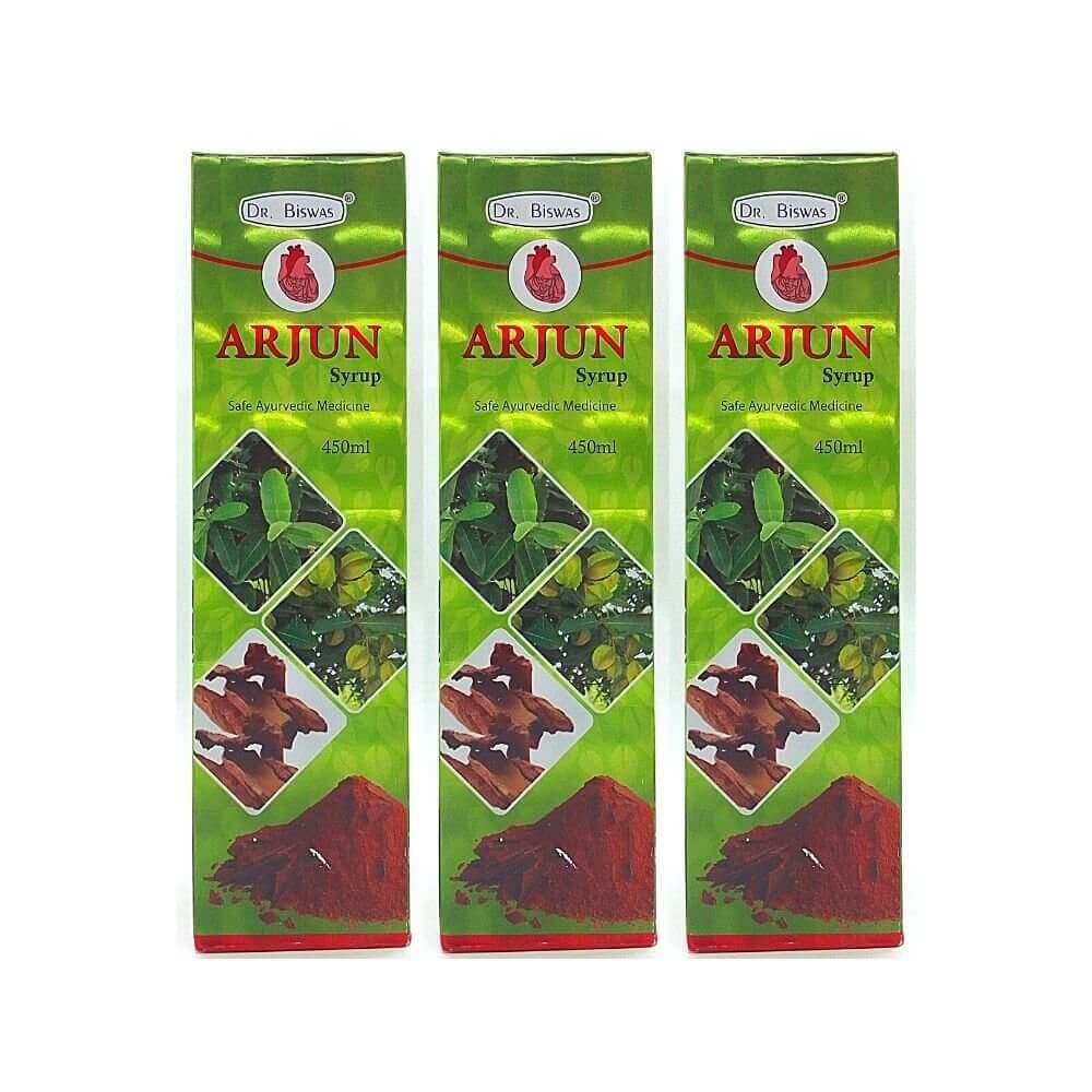 3-Pack Antioxidant Arjun Syrup by Dr. Biswas – Immune System Support