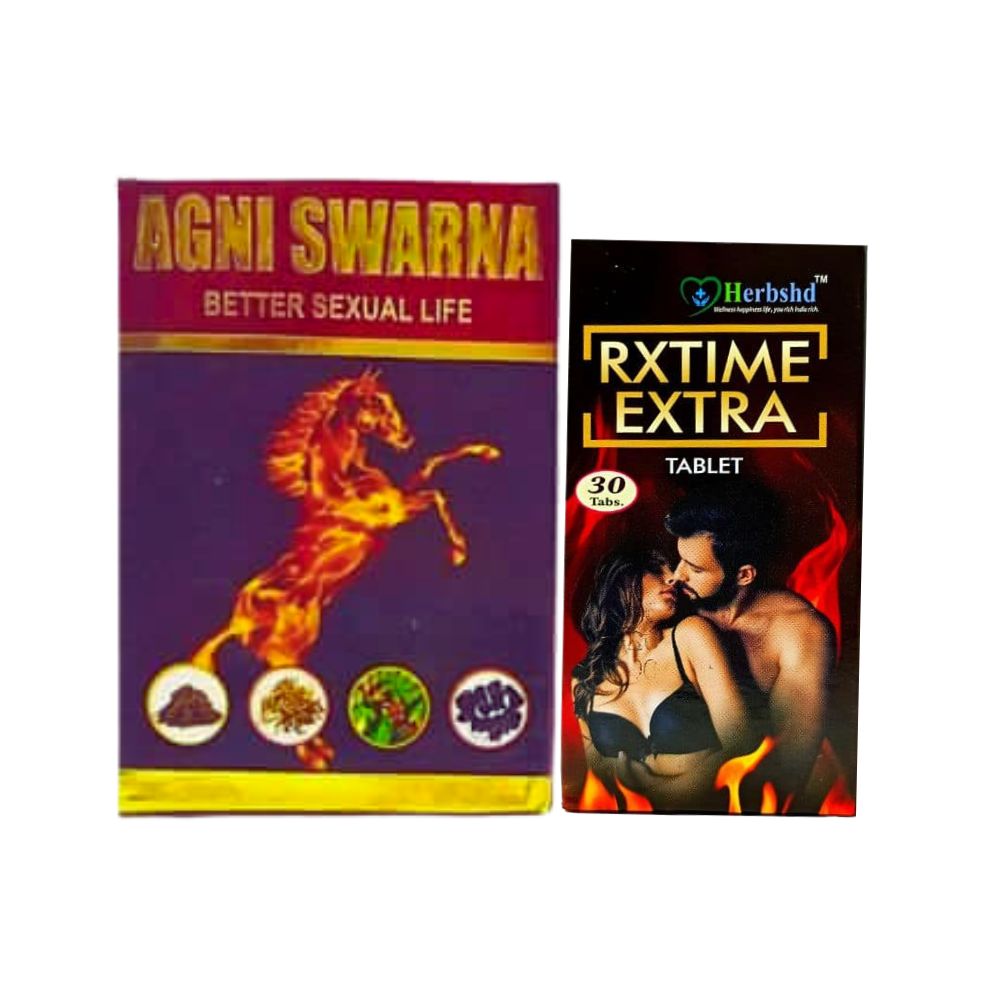 Early Ejaculation Treatment Agni Swarna Powder & Rxtime Extra Tablet ( Combo )