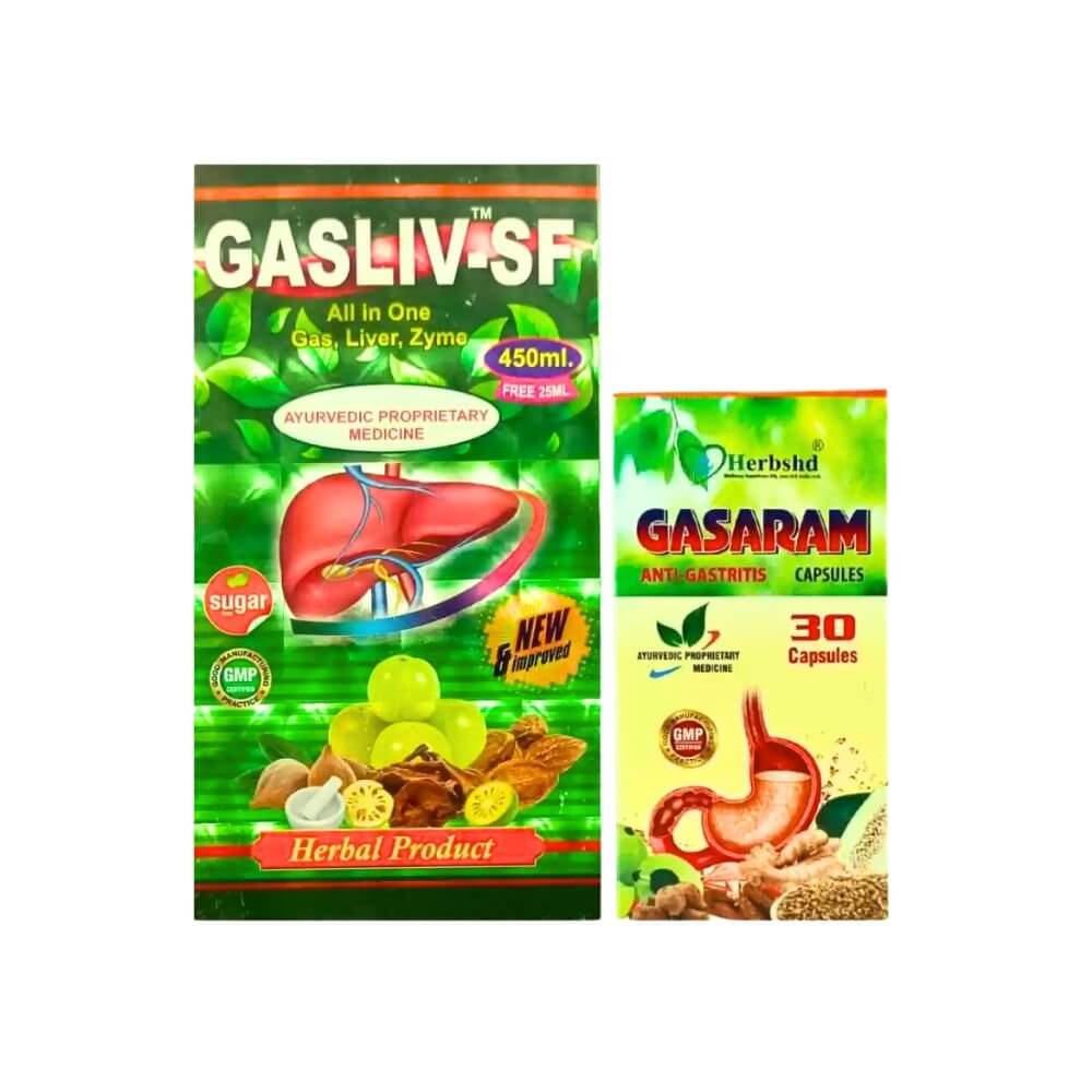 Herbshd Ayurvedic Gasaram Capsule & Gasliv-SF Tonic (combo)