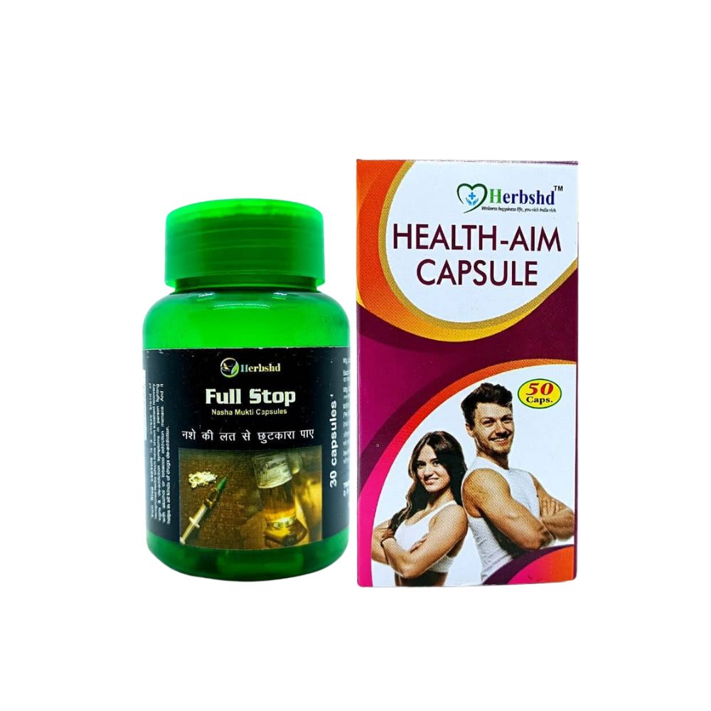 Ayurvedic Nasha Mukti Capsule & Health Aim Capsule Combo Pack