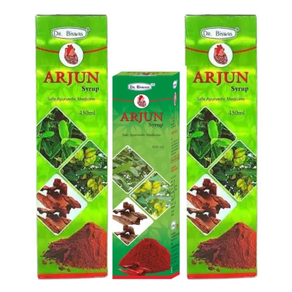 Triple Pack Arjun Heart Care Syrup 450ml - Reduces Chest Pain