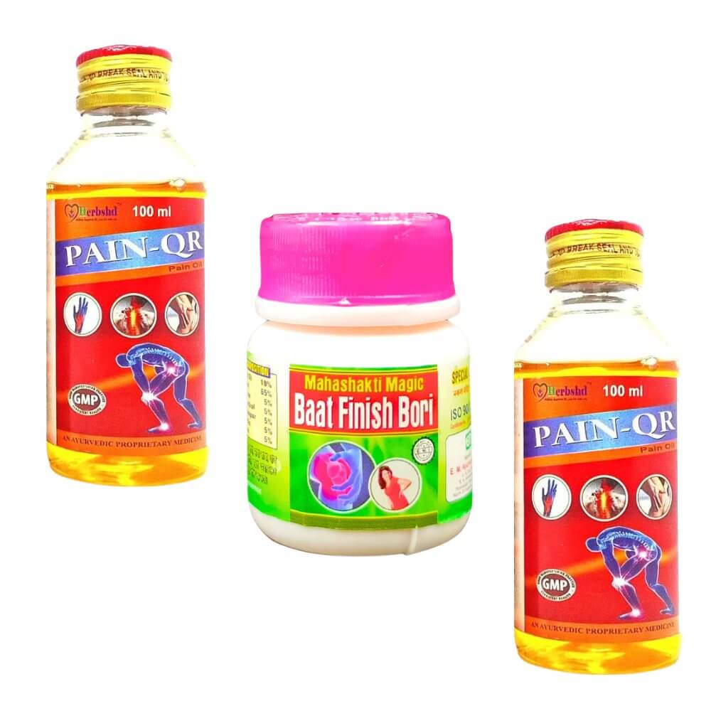 Arthritis Pain Cure Pain - QR Oil & Mahashakti Magic Baat Finish Bori(Combo Pack)