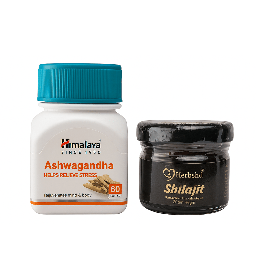 Ashwagandha & Shilajit Kit – Strength, Stress & Stamina