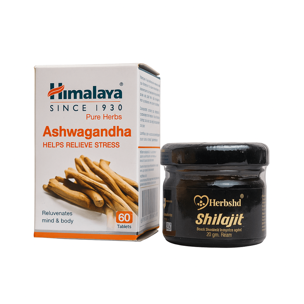 Ashwagandha & Shilajit Kit – Strength, Stress & Stamina