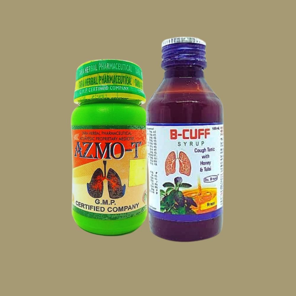Ayurvedic B - CUFF SYRUP( combo )& AZMO - T capsule(pack of 2)