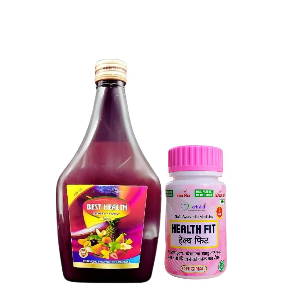Ayurvedic Best Health Tonic And Health Fit Capsule For Weight Gain (Combo pack)