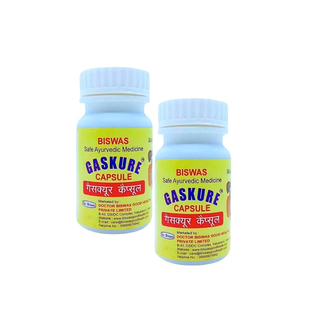 Ayurvedic Dr. Biswas Gaskure Capsule 50'caps (pack of 3)