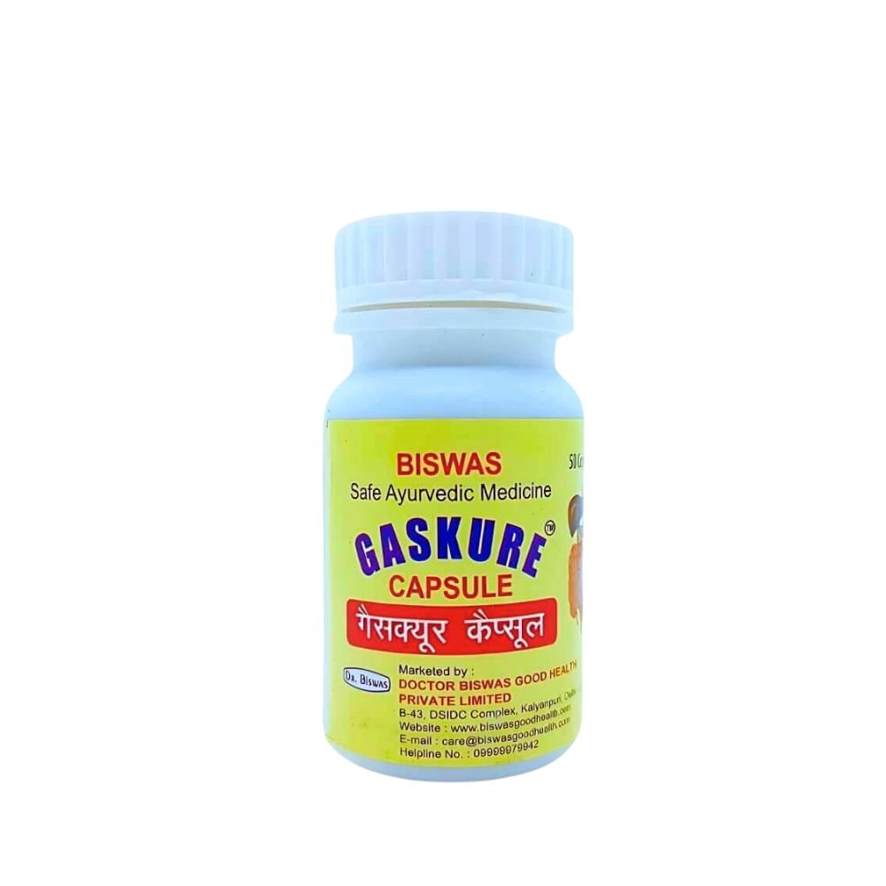Ayurvedic Dr. Biswas Gaskure Capsule 50'caps (pack of 3)
