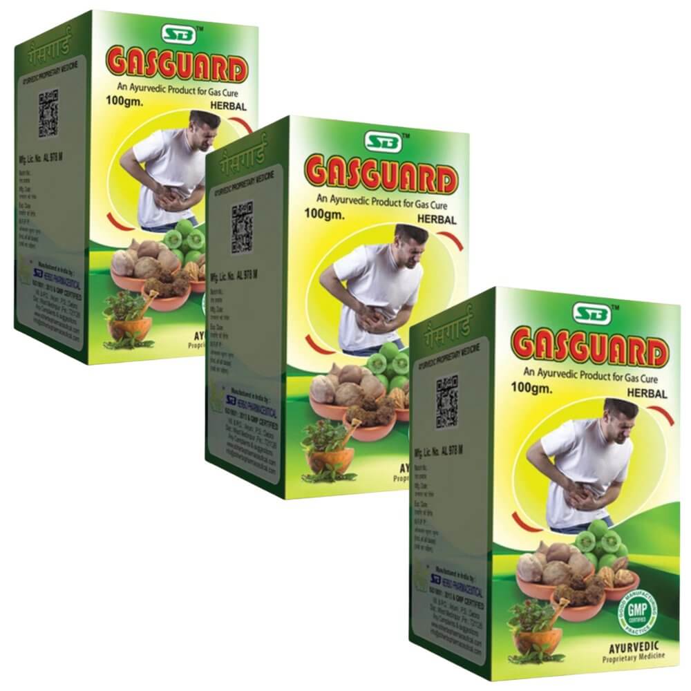 Triple Pack Gastric Relief Ayurvedic Gasguard Powder(pack 3)