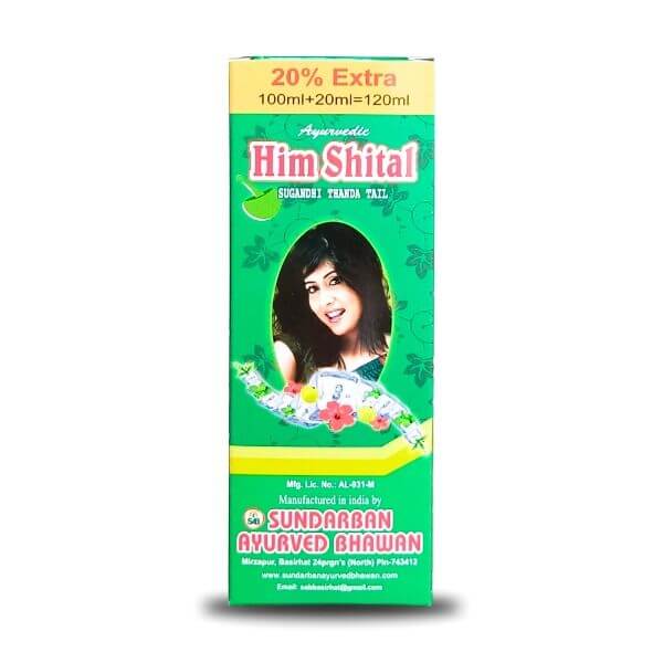 Ayurvedic Him Shital Tail 120ml. (pack of 4)