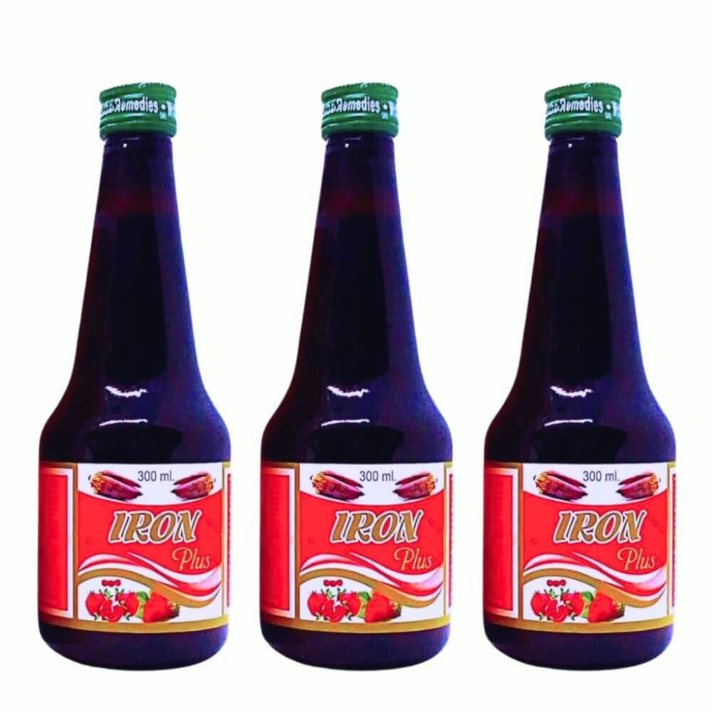 Ayurvedic Iron Plus syrup 300 ml( Pack of 3)
