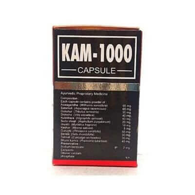 Stamina Boost Ayurvedic KAM-1000 Capsules (3 pack)
