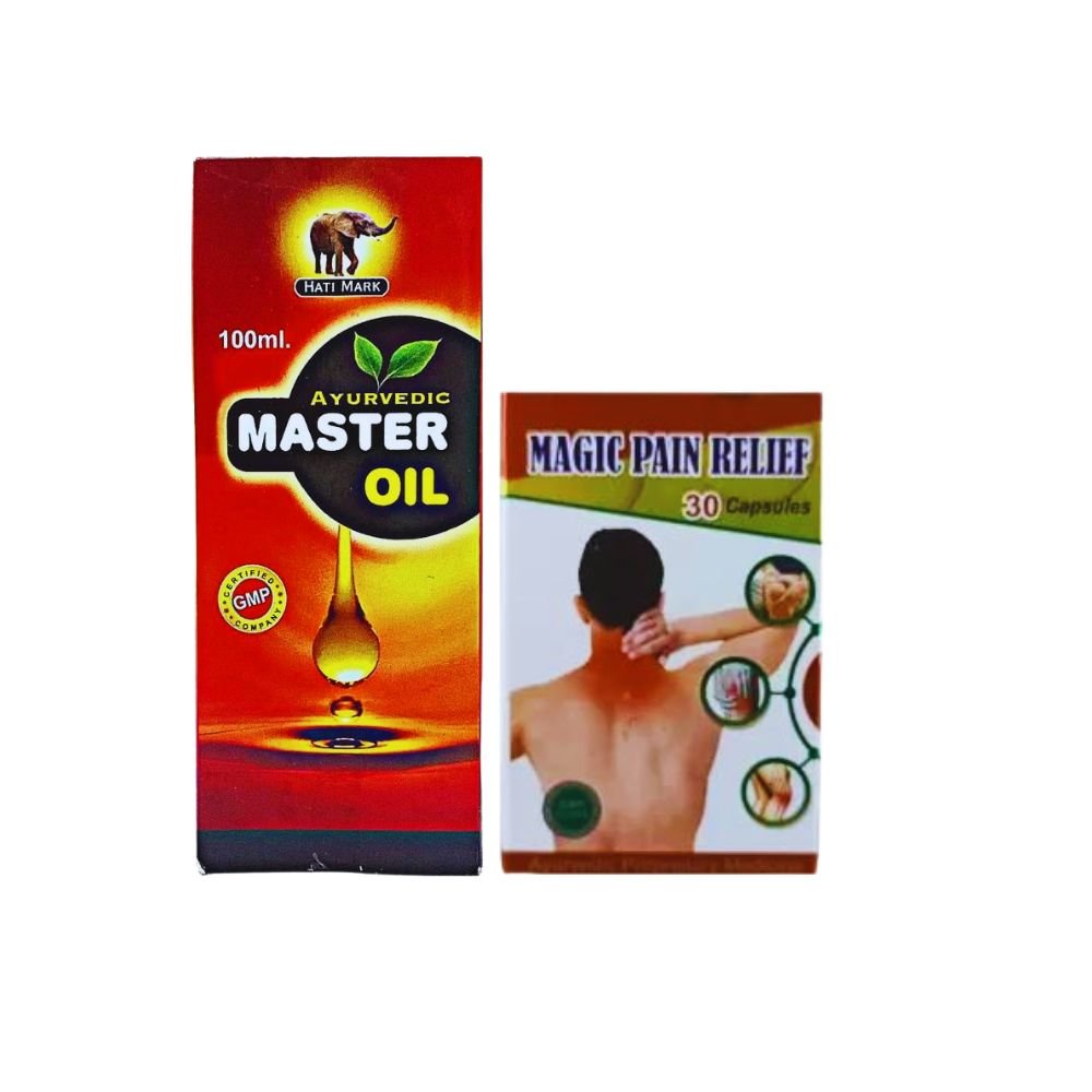 Ayurvedic Master Oil 100ml & magic pain capsule (combo pack)