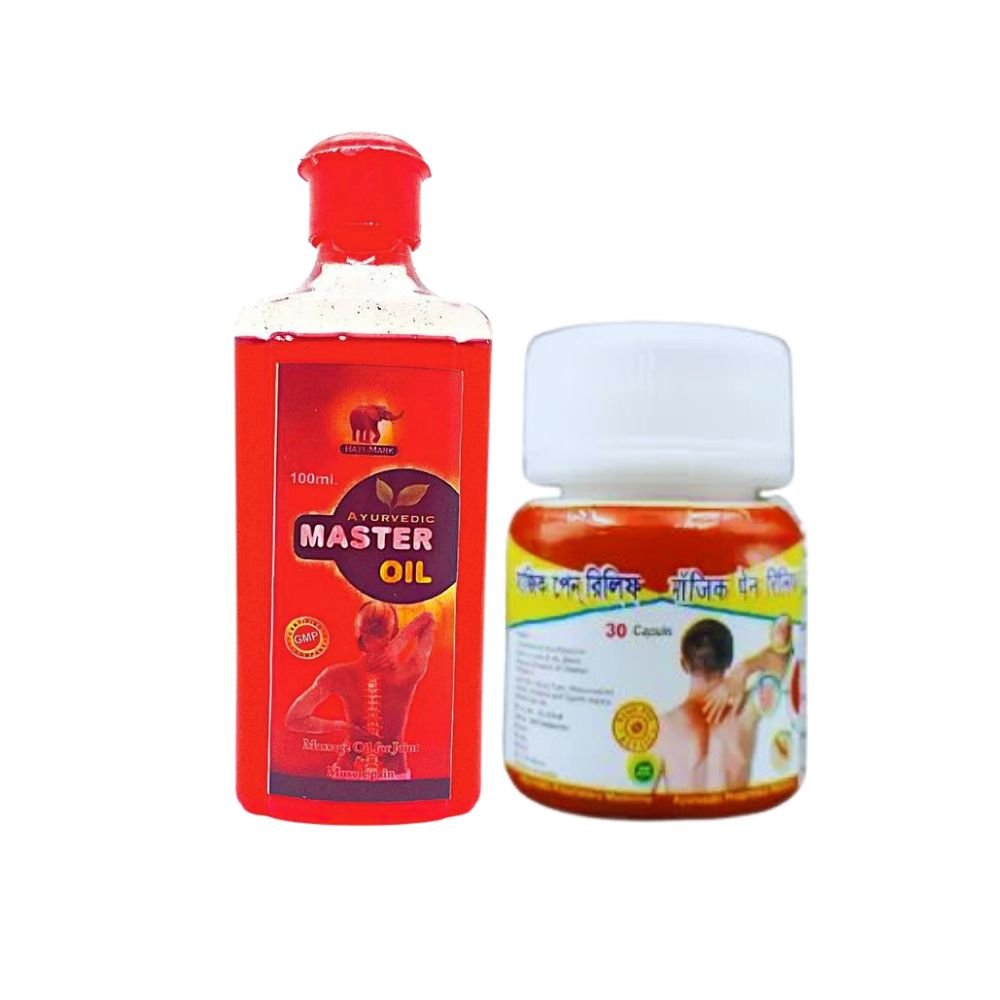 Ayurvedic Master Oil 100ml & magic pain capsule (combo pack)