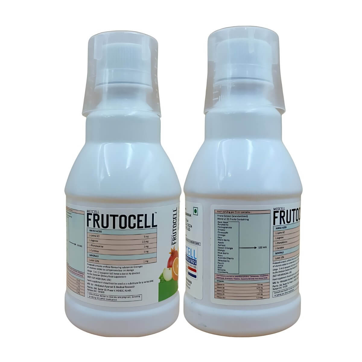 Ayurvedic Medcell Frutocell Syrup for Multivitamin, improves immunity (Pack of 2)