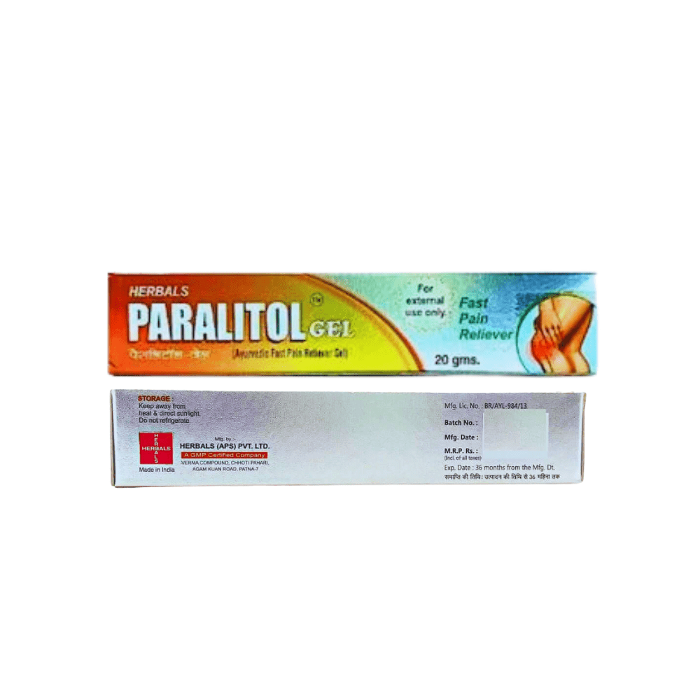 Ayurvedic Paralitol Gel - 1 & pain QR plus tablet (Pack of 2)