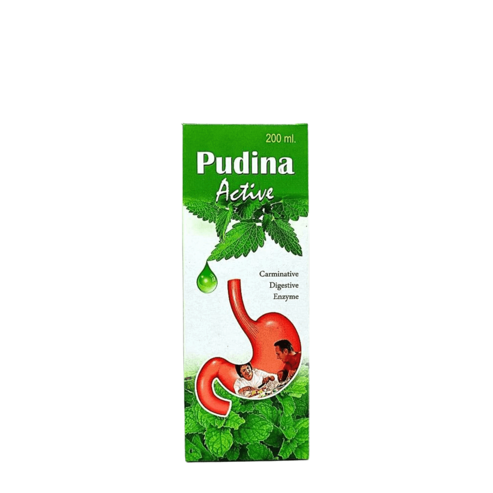 Ayurvedic Pudina Active Syrup 200ml. ( pack of 4)