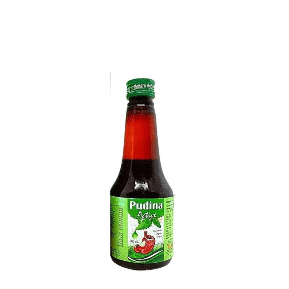 Ayurvedic Pudina Active Syrup 200ml. ( pack of 4)