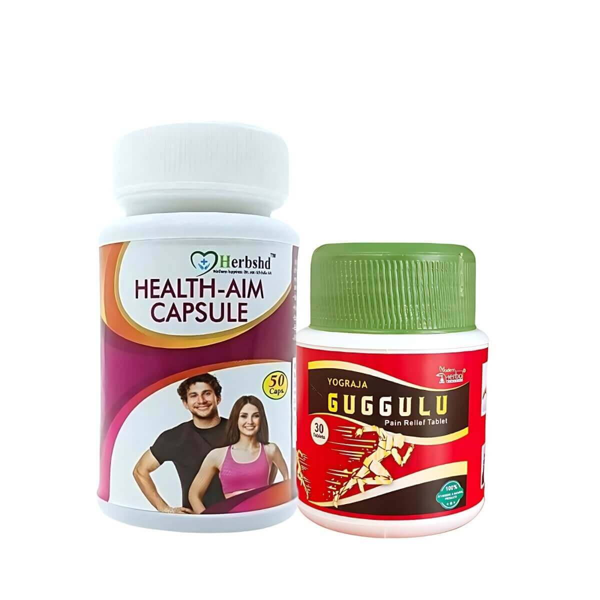 Ayurvedic Yograja Guggulu Pain Relife Tablet & Health Aim Capsule
