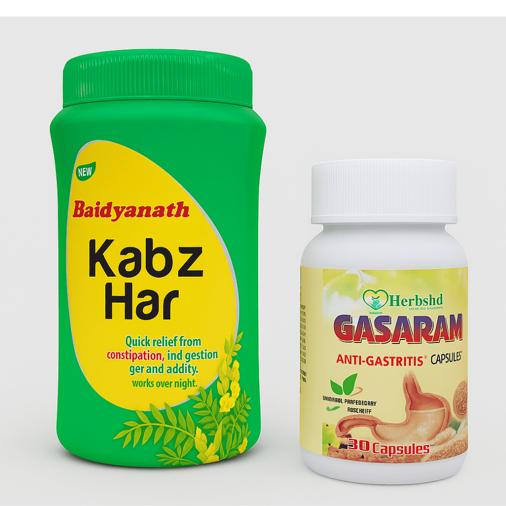 Baidyanath Kabz Har & HERBSHD Capsule – Ayurvedic Constipation Relief