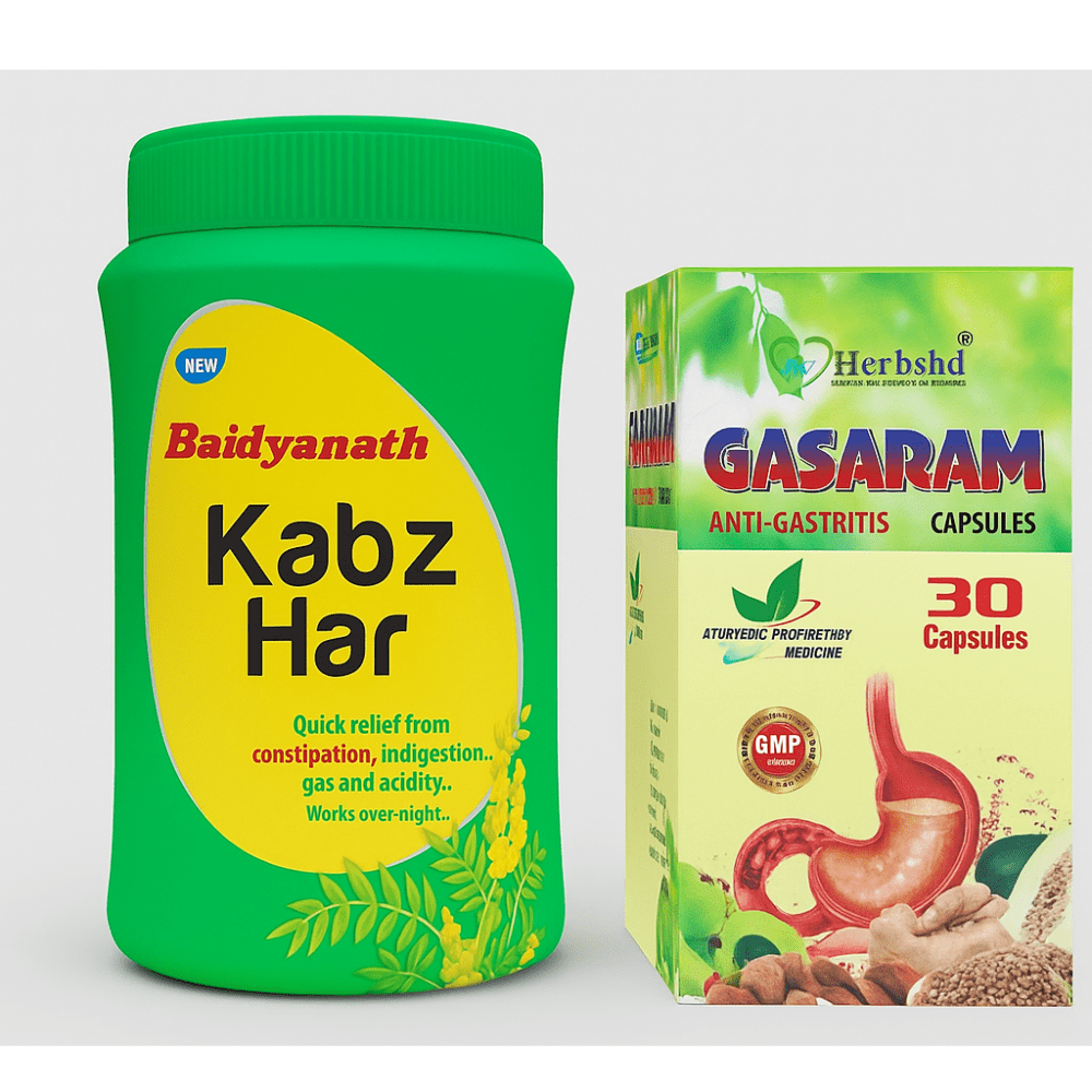 Baidyanath Kabz Har & HERBSHD Capsule – Ayurvedic Constipation Relief