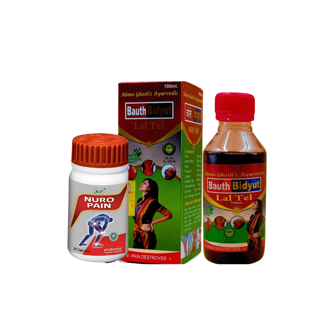BAT BIDYUT OIL 100 ML & NURO PAIN 30 CAPSULE