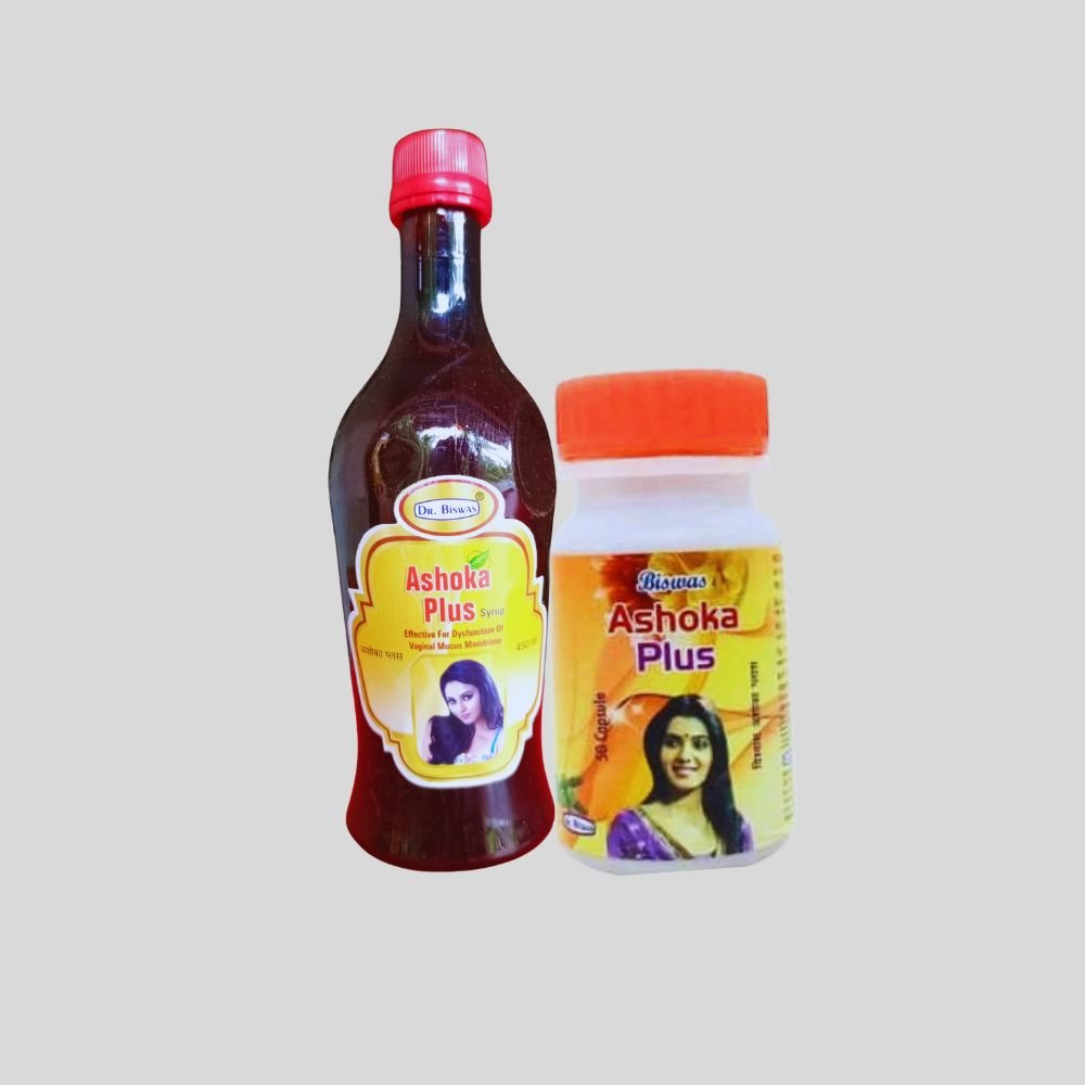Biswas Ashoka Plus Capsule ( 2) & Syrup For Periods Cramps ( Combo Pack )