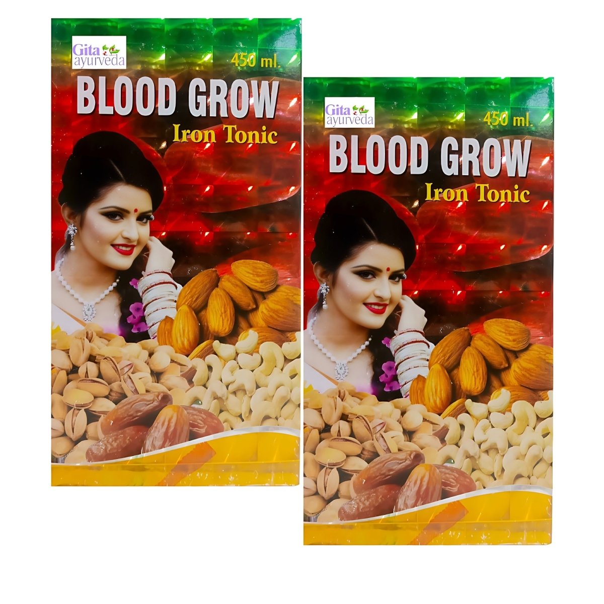 Blood Grow Iron Tonic & Red Blood Cells Normal Range ( Pack off 2)
