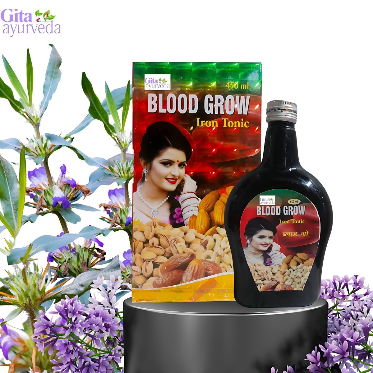 Blood Grow Iron Tonic & Red Blood Cells Normal Range ( Pack off 2)