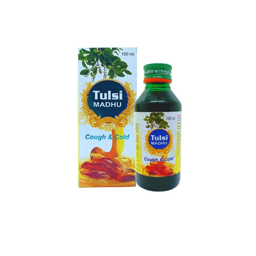 Buy Ayurvedic Tulsi Madhu Syrup Best cold and cough syrup (Pack - 6)