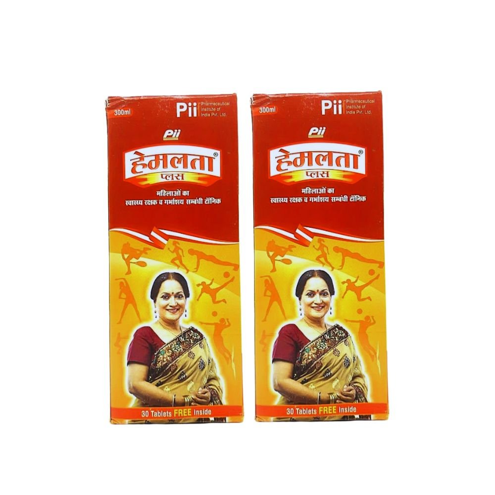 Buy Now Female health Hemlata Plus Uterine Tonic (Pack Of 2)