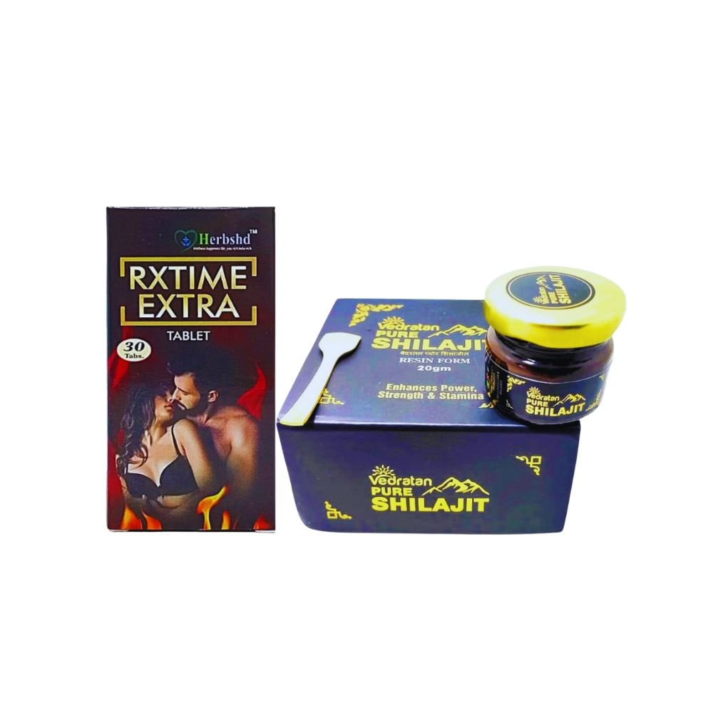 Buy pure Shilajit & Rxtime extra tablet FOR vitality and stamina