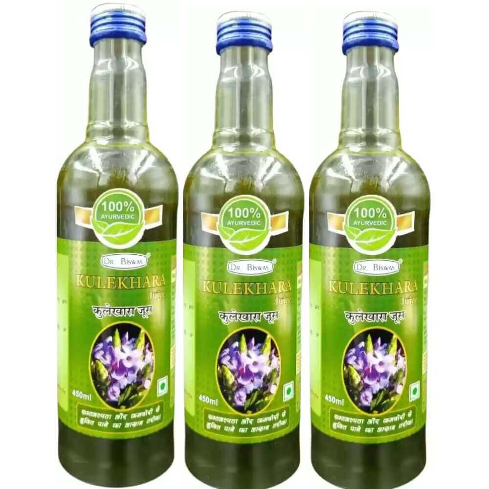 Dr. Biswas Ayurvedic Kulekhara Juice for low blood pressure - 450ml (pack of 3)