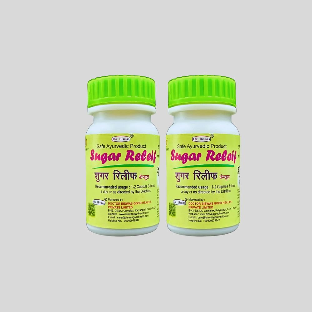 Dr. Biswas Sugar relief Capsule. (pack of 2)