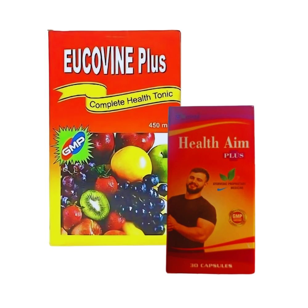Eucovine Plus Tonic & Health Aim Plus Capsule For Gaining Weight Fast (Combo)