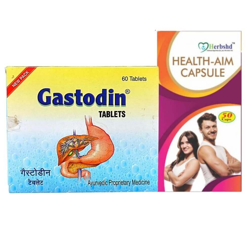 Gastodin 60 Tablet (pack of 3) & Health aim capsule