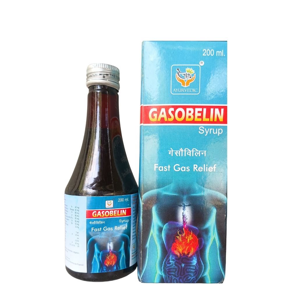 Gita Ayurvedic Fast Gas Relief Gasobelin Syrup 200ml. (pack of 4)