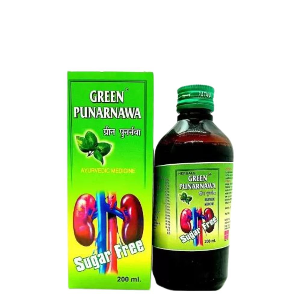 Green Punarnawa Syrup 200ml And Health aim Capsule (Combo pack)