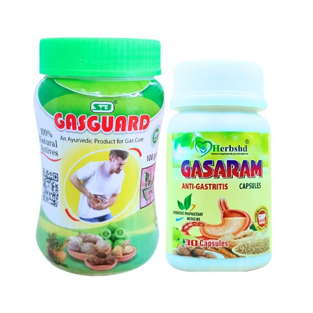 Herbshd Ayurvedic Gasaram Capsule & Gasguard Powder combo