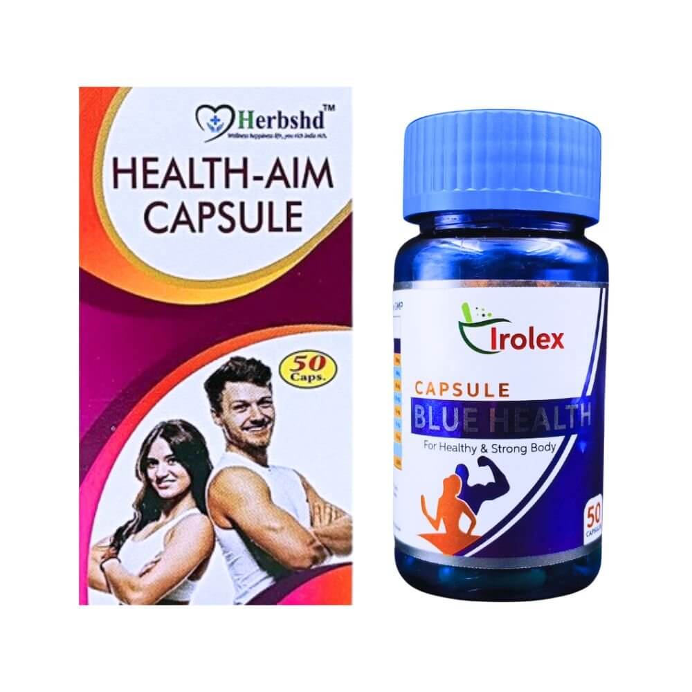 Herbshd ayurvedic Health Aim capsule & Blue Health capsule ( combo pack )