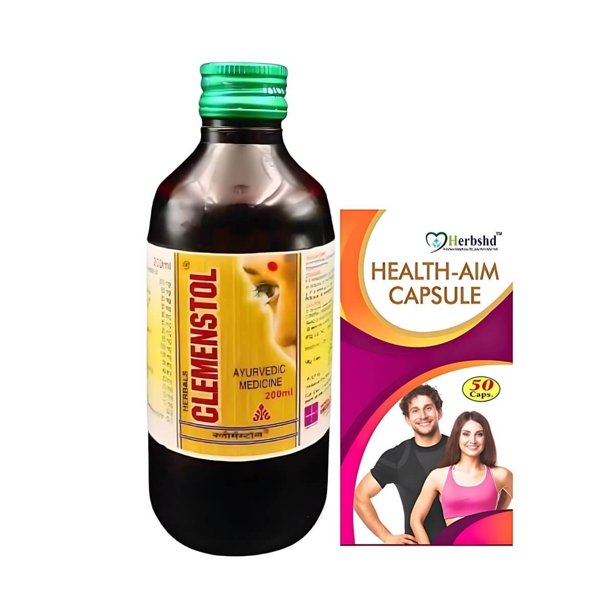 Herbshd Ayurvedic Health Aim capsule & Clemenstol Syrup (combo)