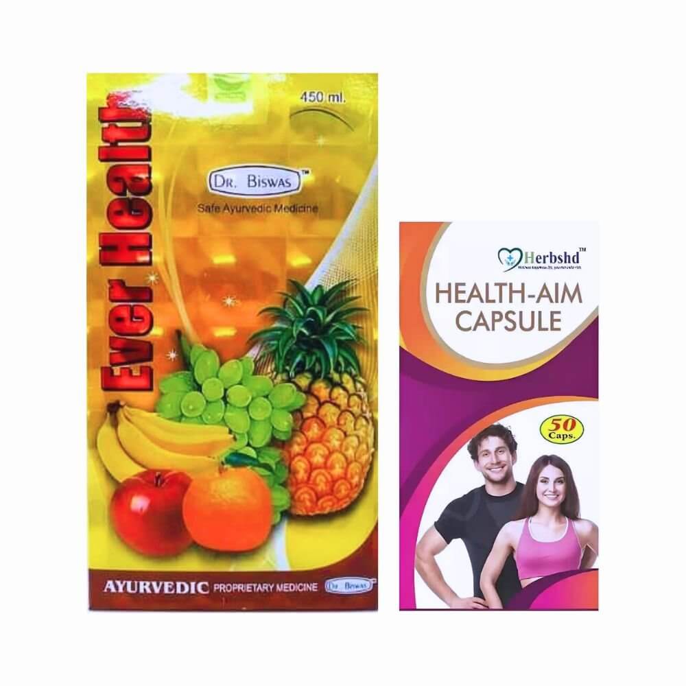 Herbshd Ayurvedic Health Aim Capsule & Ever Health Tonic combo pack