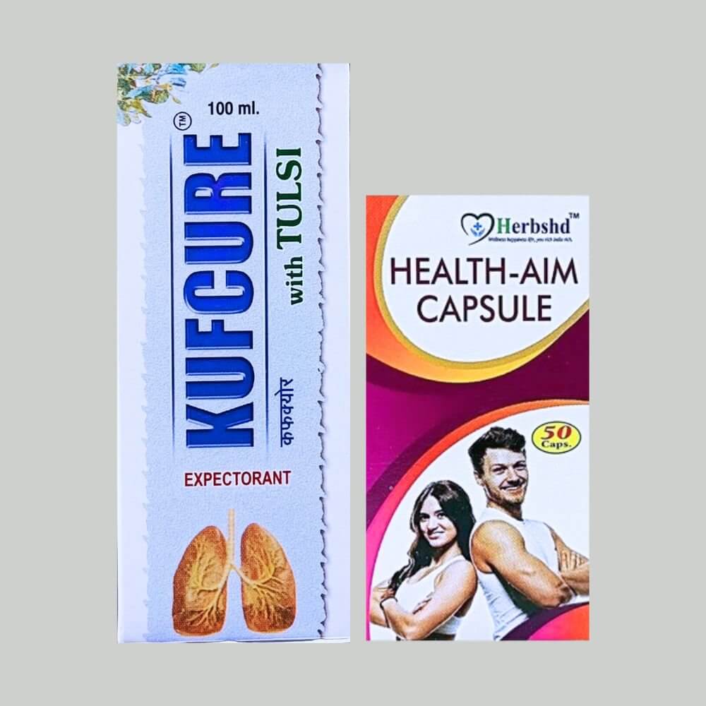 Herbshd Ayurvedic Health Aim Capsule & Kufcure Syrup - 500 ml (combo pack)