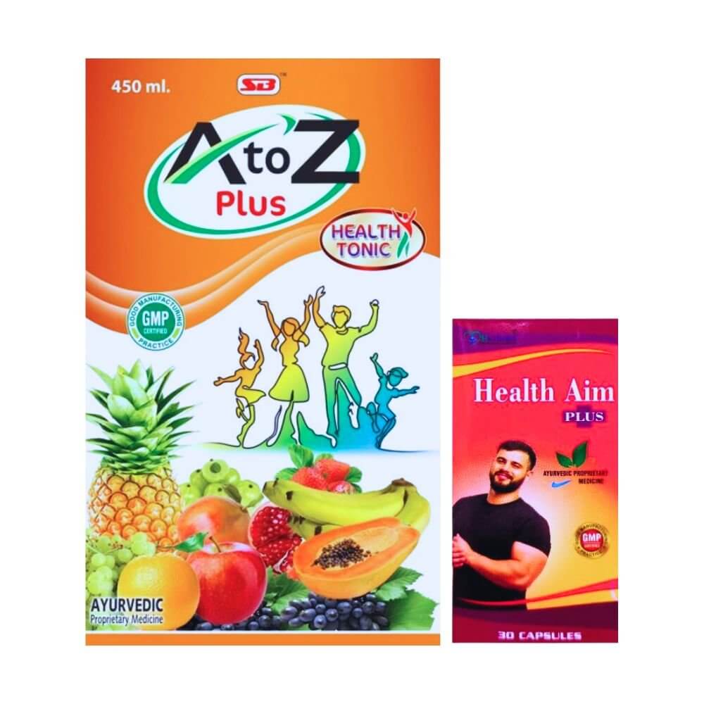 Herbshd Ayurvedic Health Aim Plus Capsule & A to Z Plus Health Tonic combo
