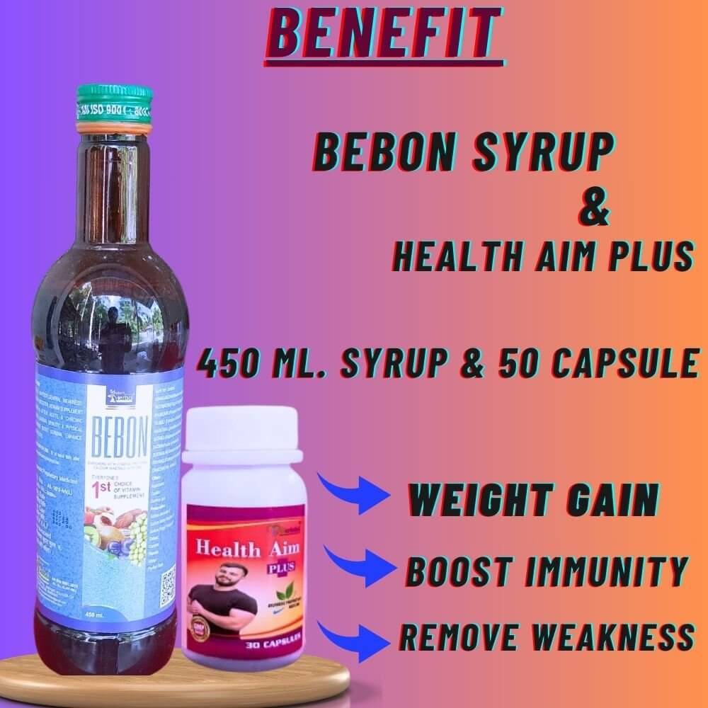 Herbshd Ayurvedic Health Aim Plus Capsule & Bebon Syrup combo
