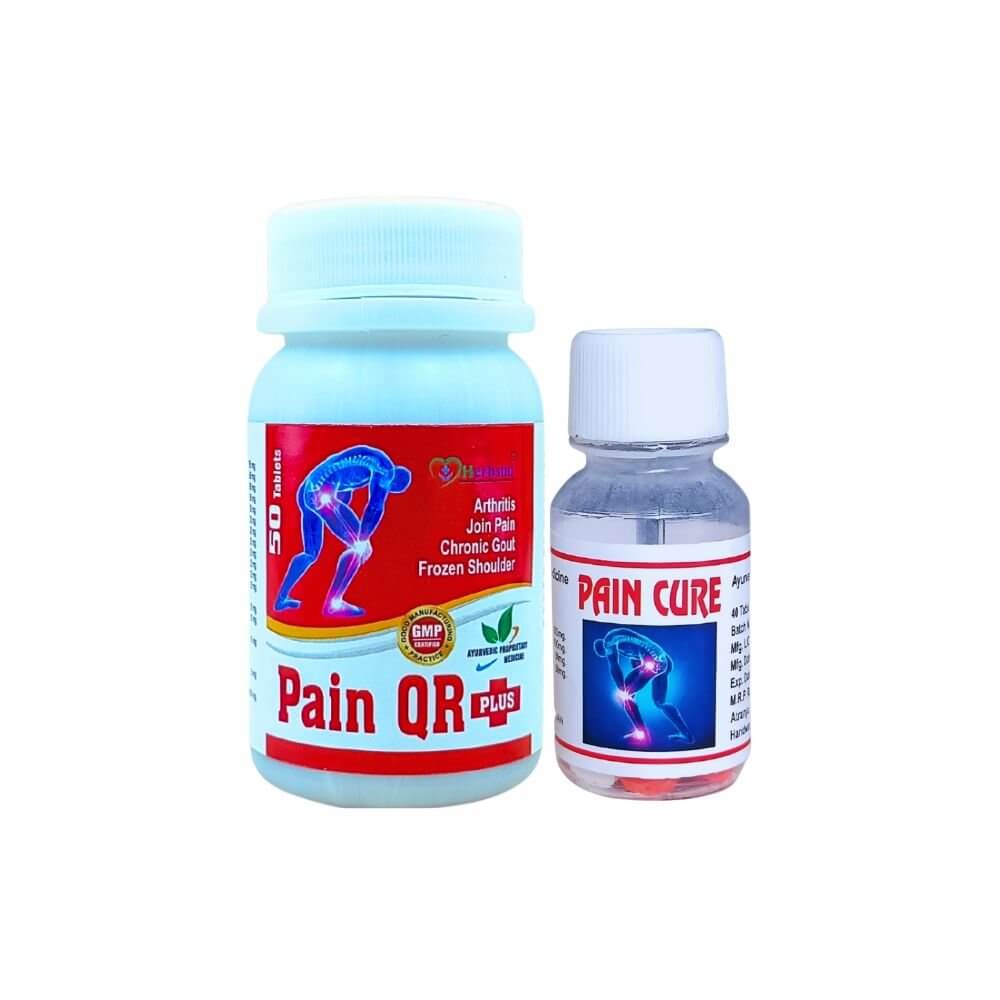 Herbshd Ayurvedic Pain QR Plus Capsule & Pain Cure Tablet combo