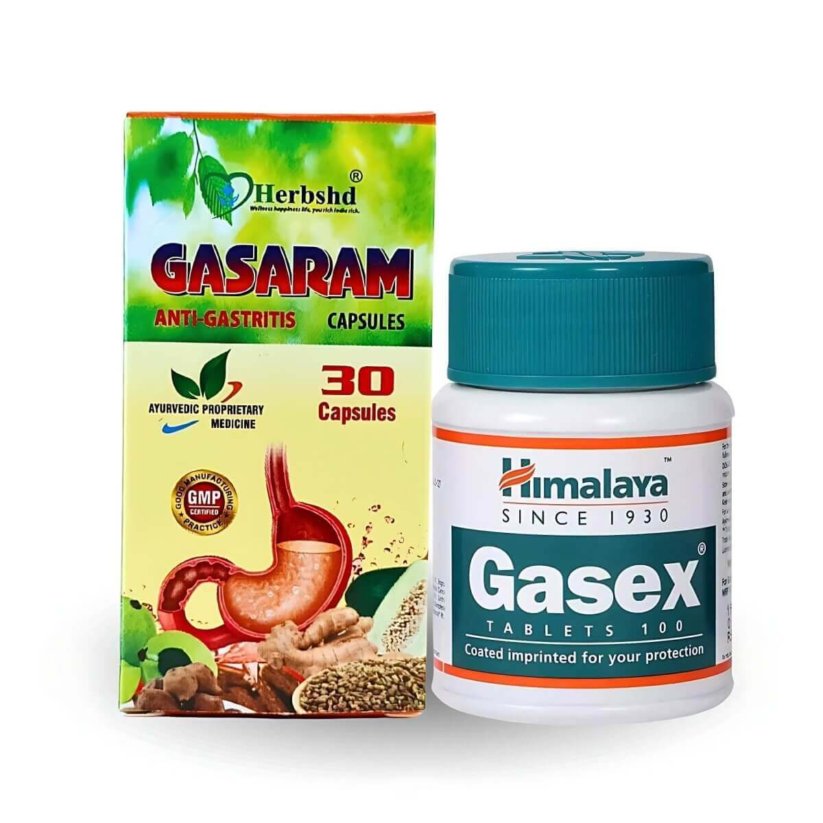 Himalaya Gasex 100 Tablet and Gasaram 60Capsule for gastric problem